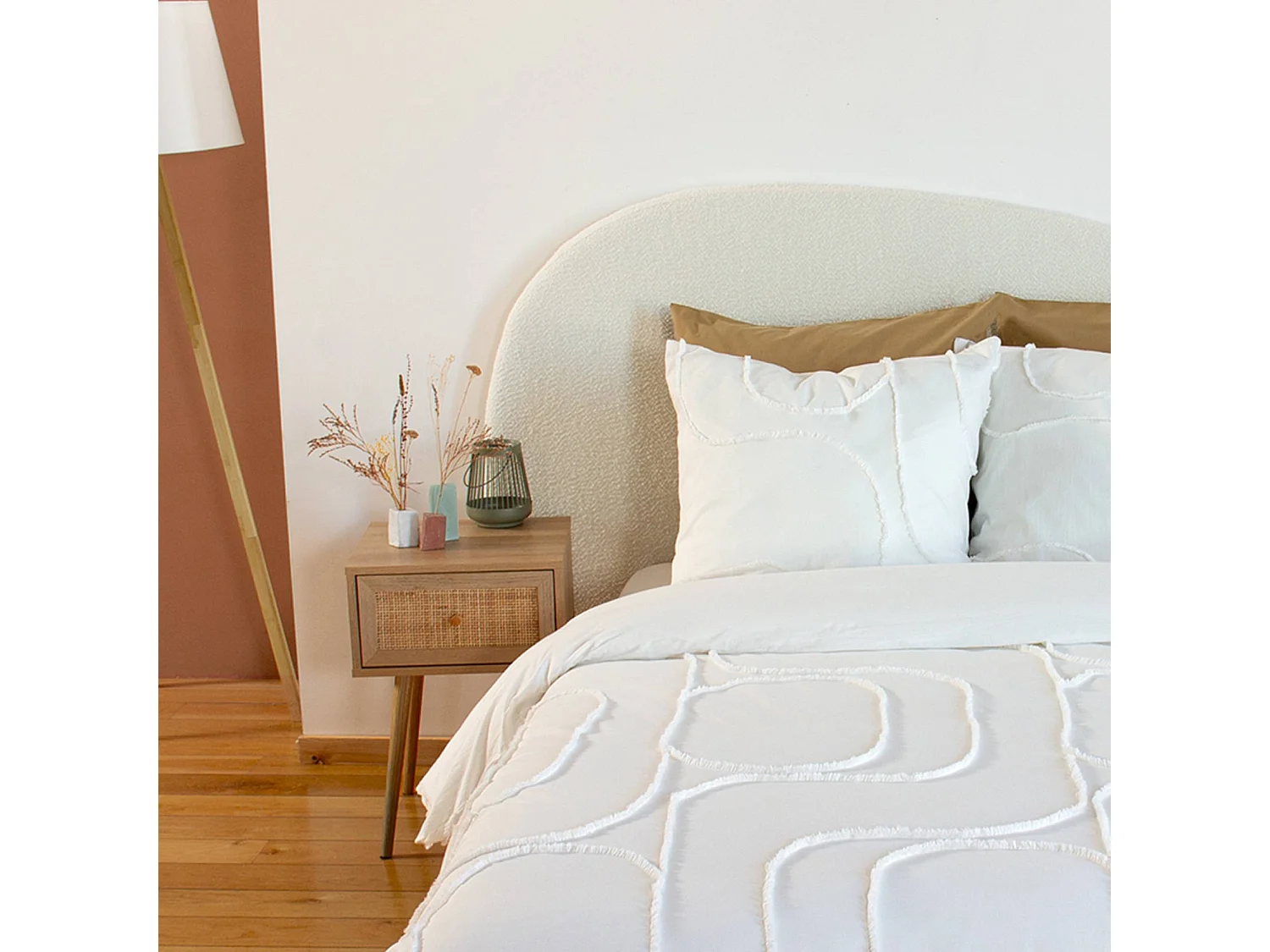 Set di copripiumino di cotone bianco 2 piazze