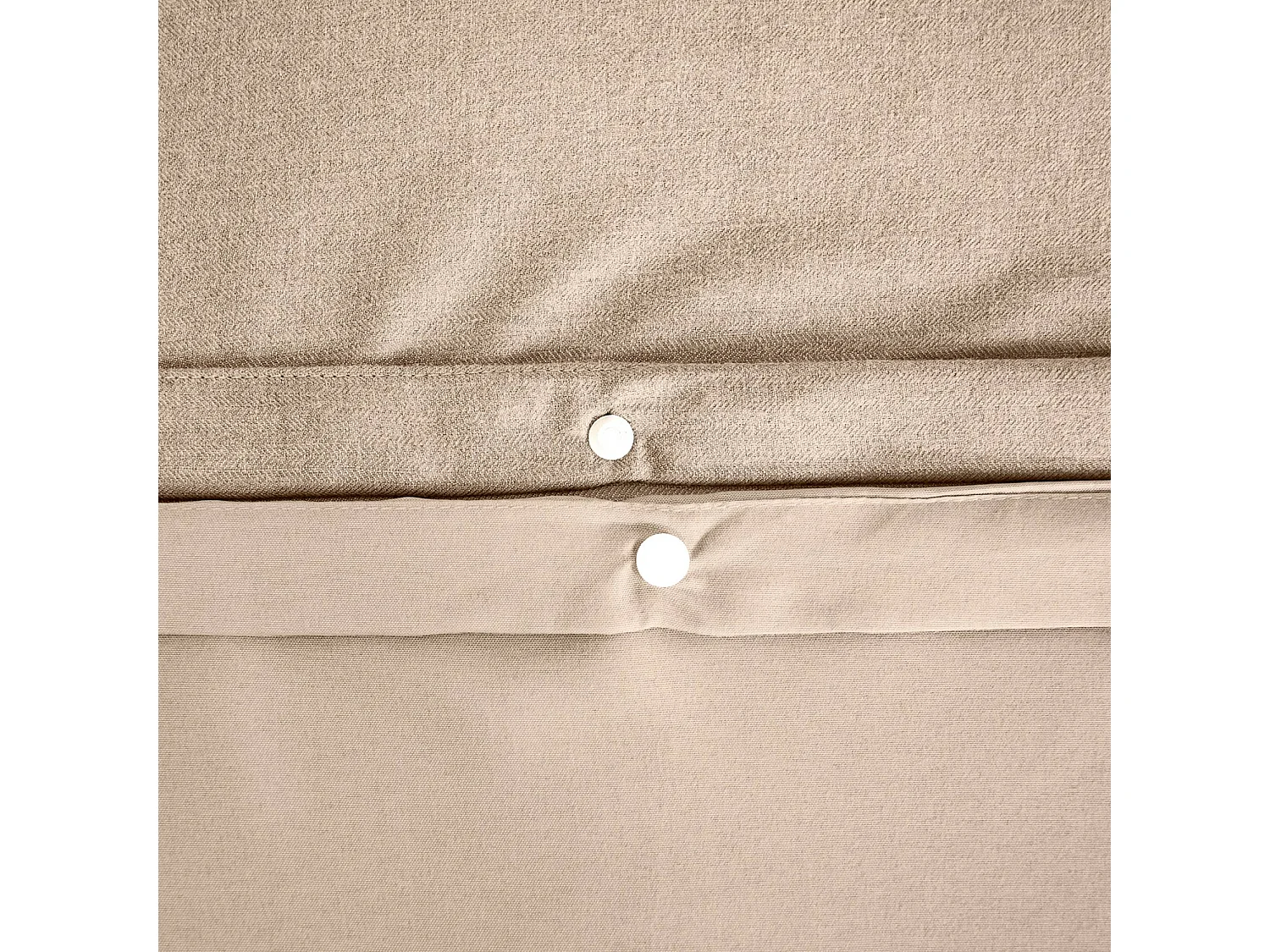 Parure de lit ESPIGA grège 2 places. réversible. bi-matière. 260 x 240 cm