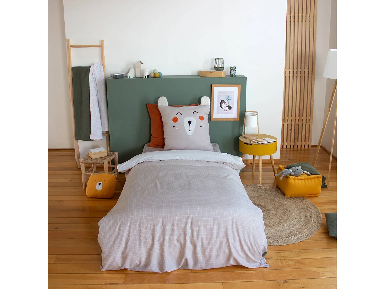 Parure da letto in microfibra reversibile stampato foresta d'autunno