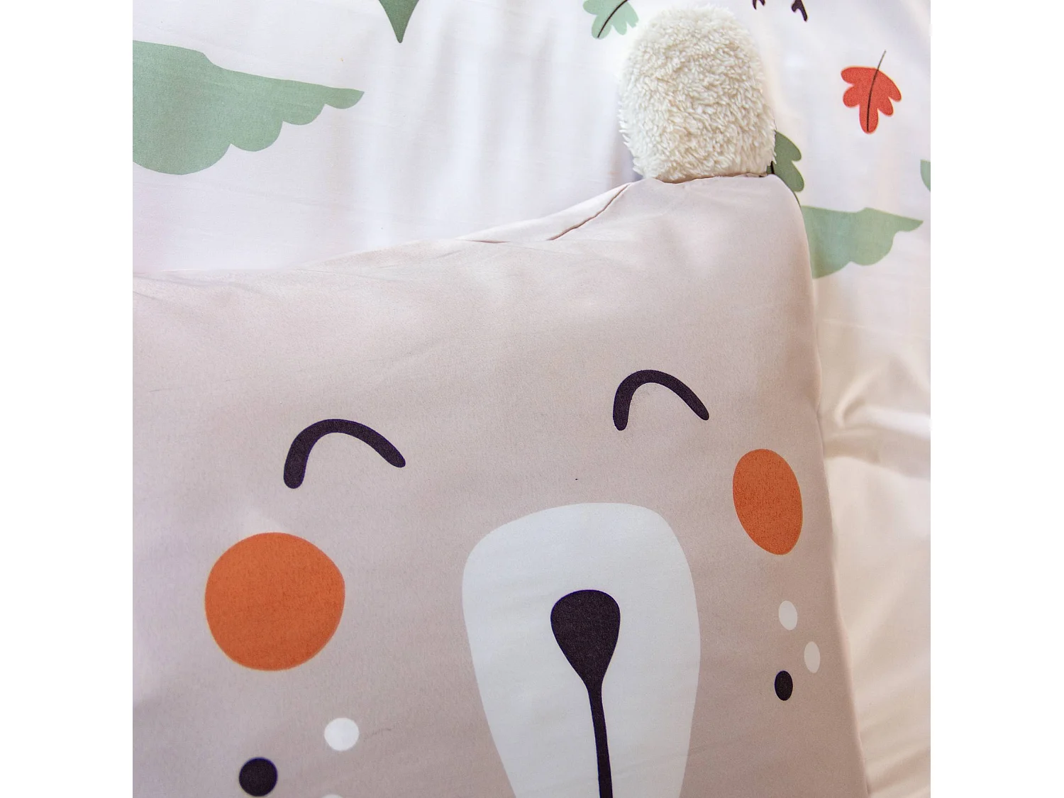 Parure da letto in microfibra reversibile stampato foresta d'autunno