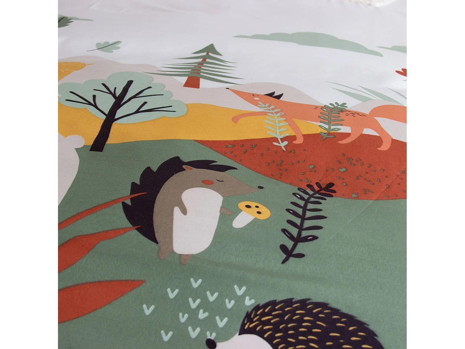 Parure da letto in microfibra reversibile stampato foresta d'autunno