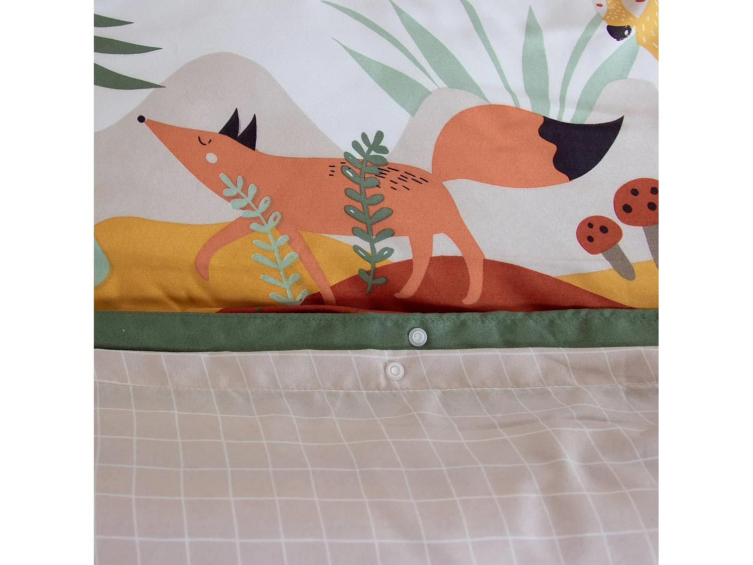 Parure da letto in microfibra reversibile stampato foresta d'autunno