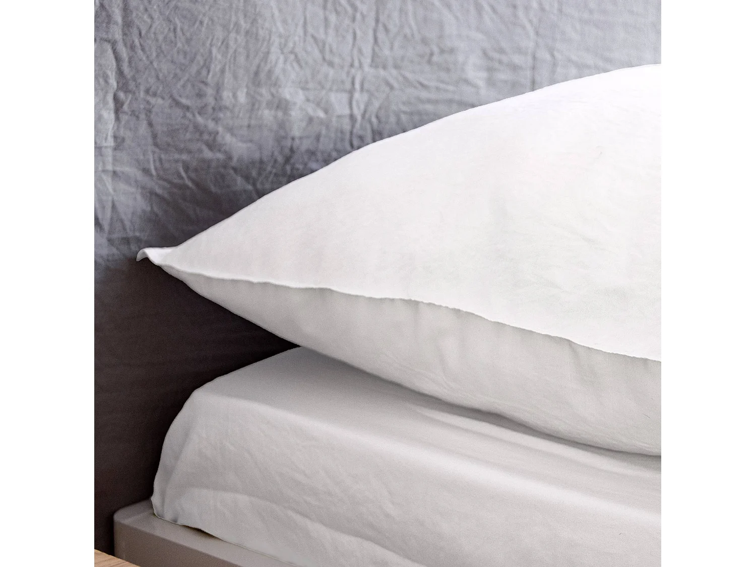 Set di biancheria da letto in microfibra lavata bianca a 2 posti