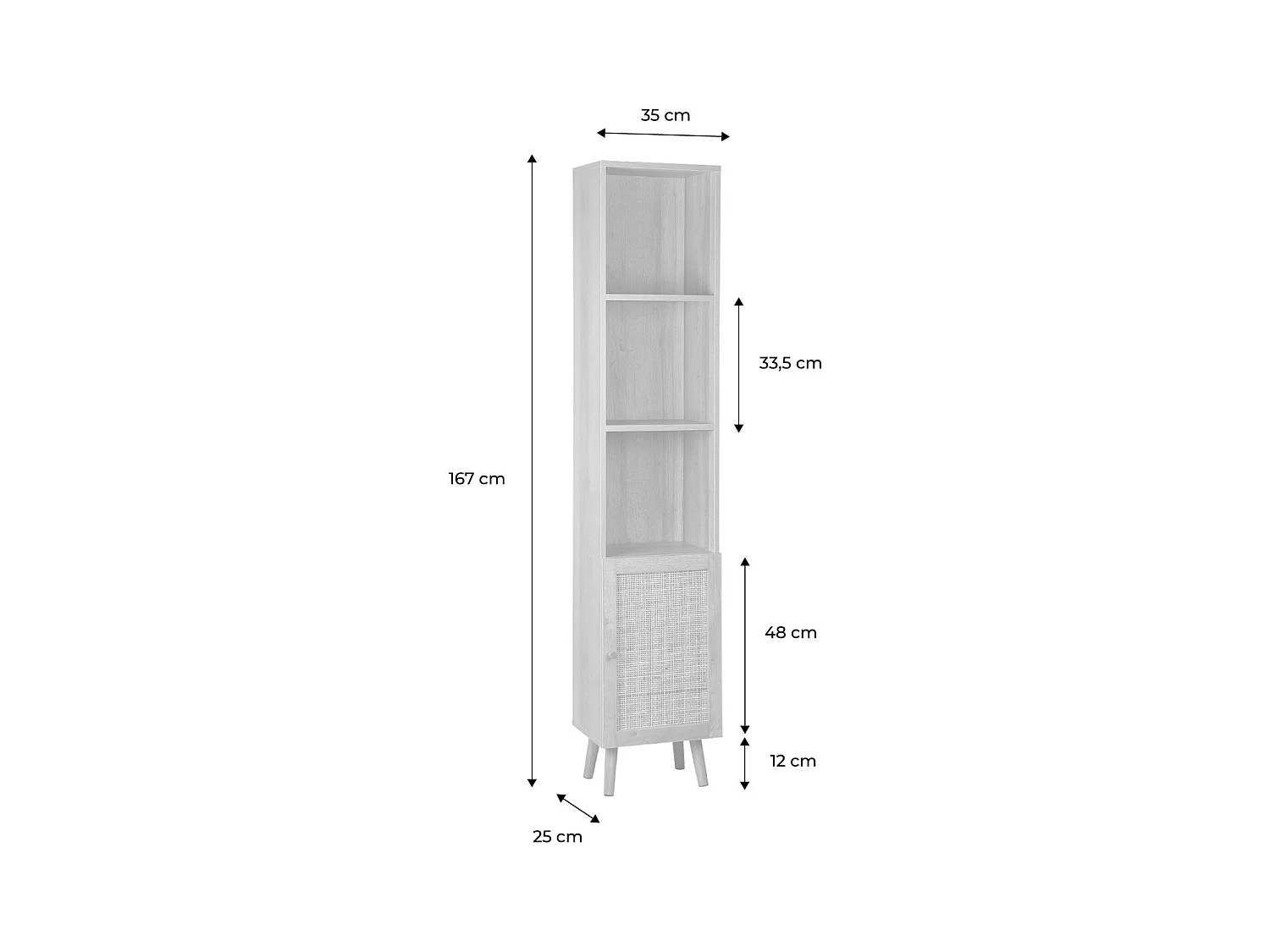 Armadio portaoggetti per il bagno, bianco sporco