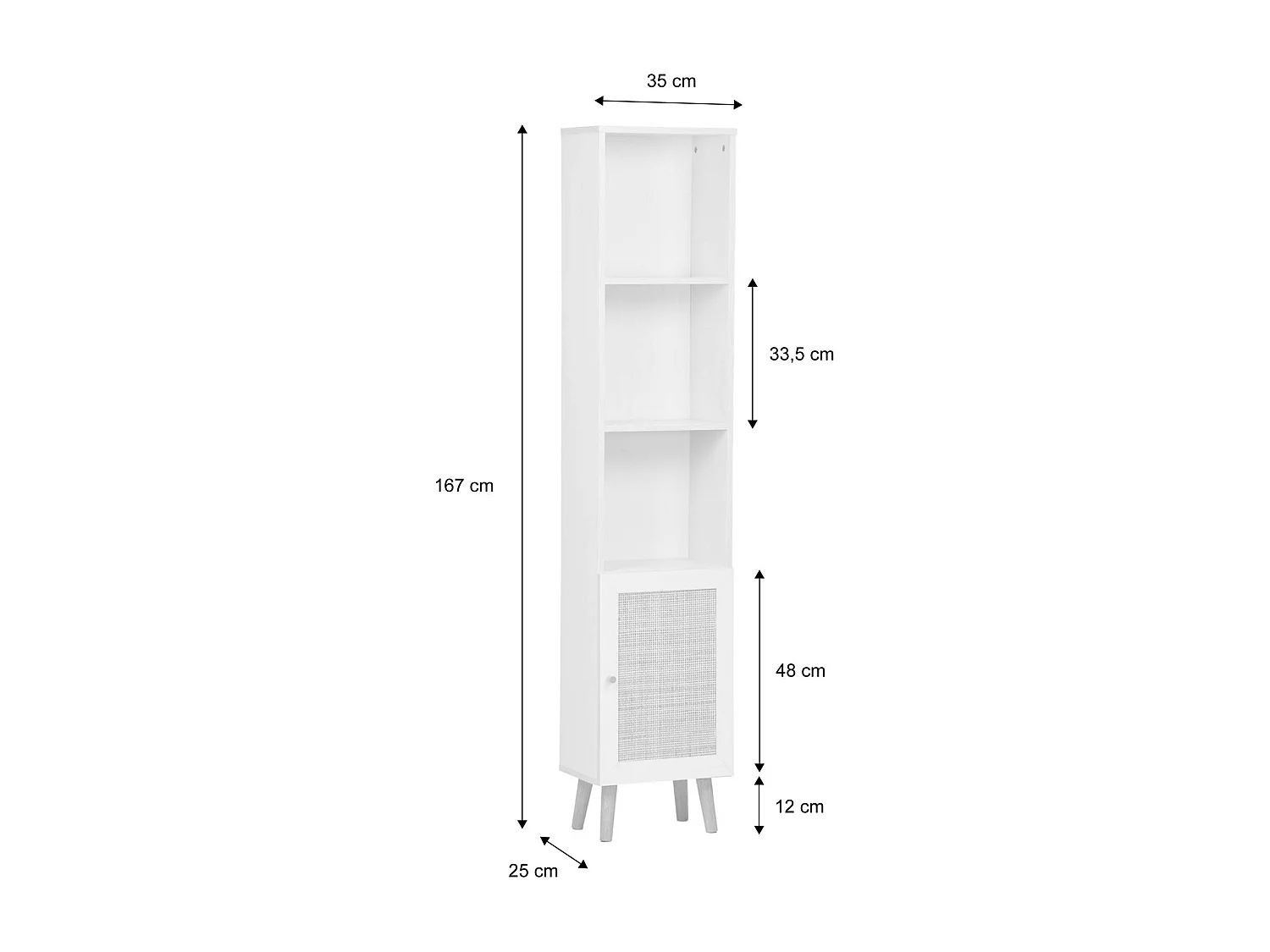 Armadio portaoggetti per il bagno, bianco sporco