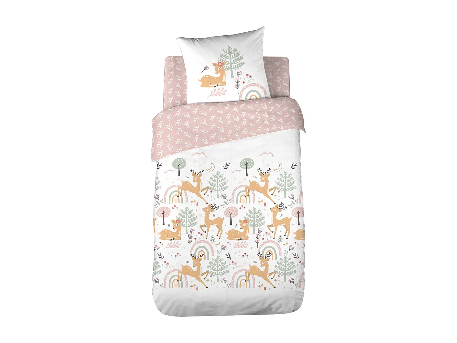 Biancheria da letto in microfibra reversibile stampata foresta