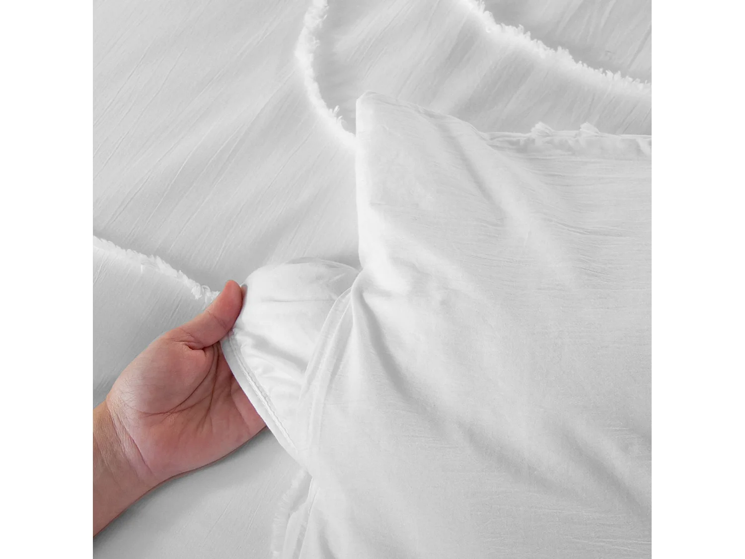 Set di copripiumino di cotone bianco 2 piazze