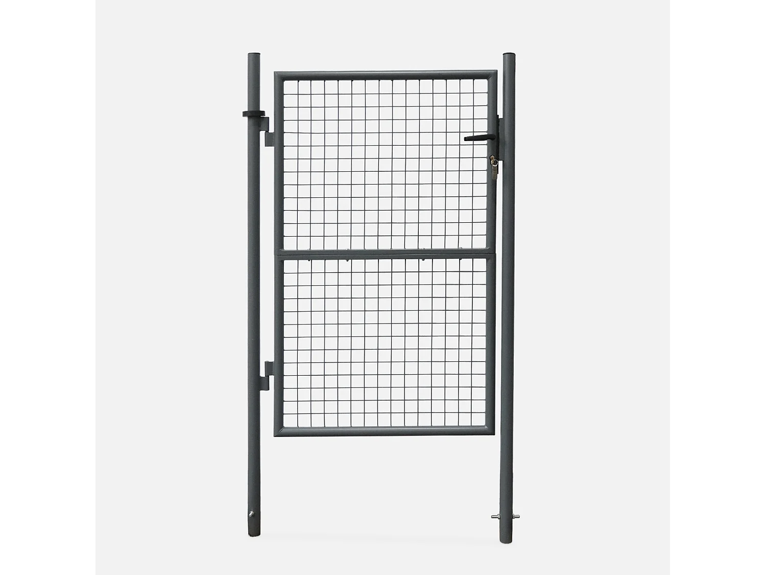 Cancello da giardino in metallo con serratura e maniglia, antracite