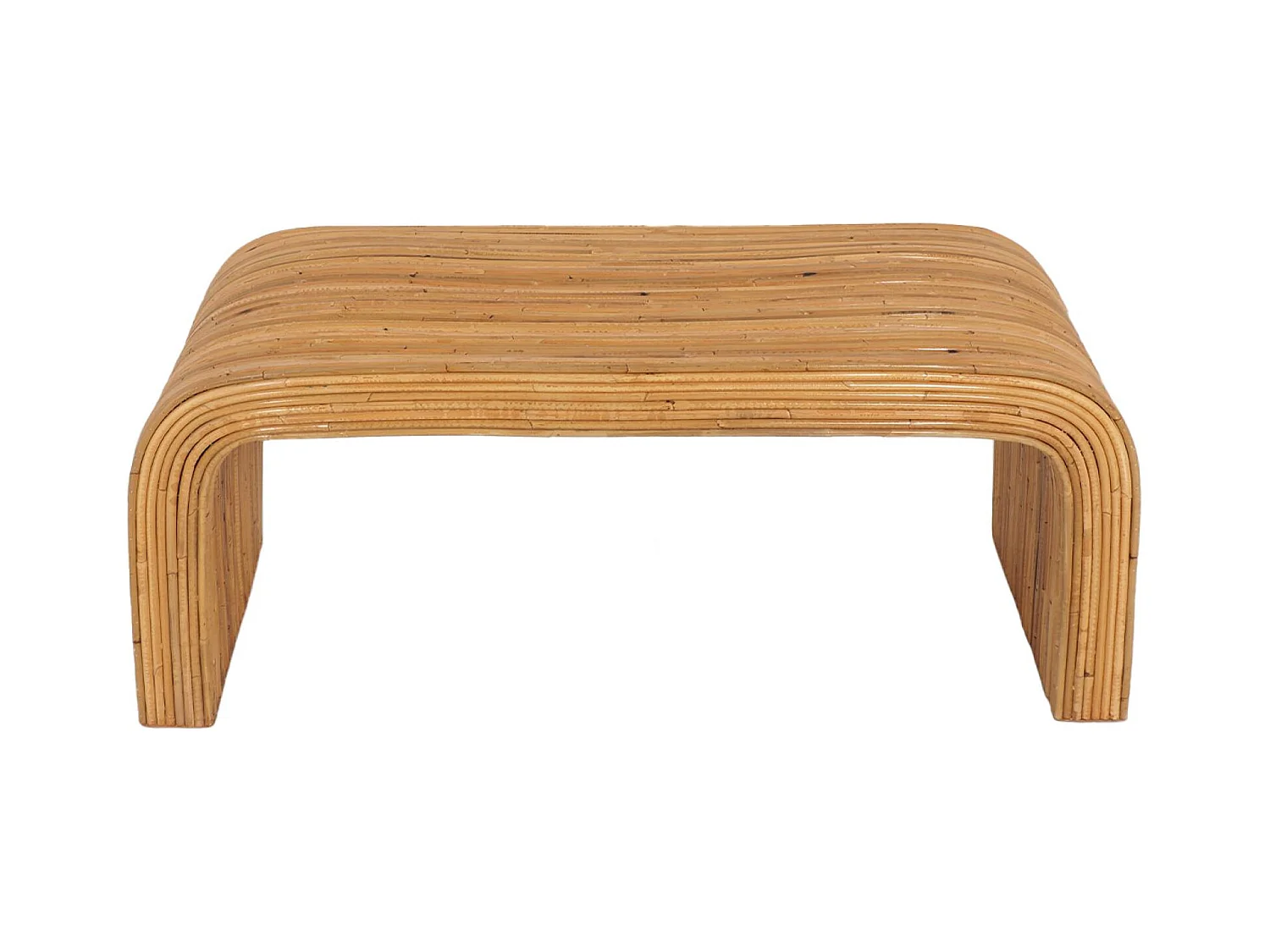 Panca, fine letto in rattan naturale, 100cm, marrone naturale