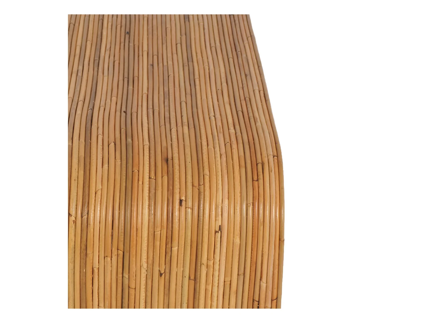 Panca, fine letto in rattan naturale, 100cm, marrone naturale