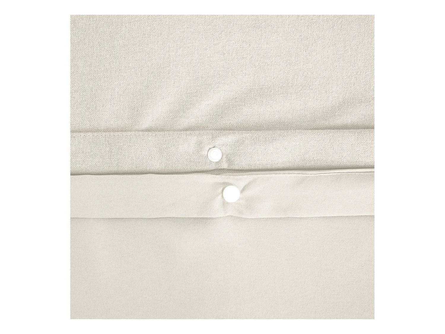 Parure de lit ESPIGA crème 2 places. réversible. bi-matière. 240 x 220 cm