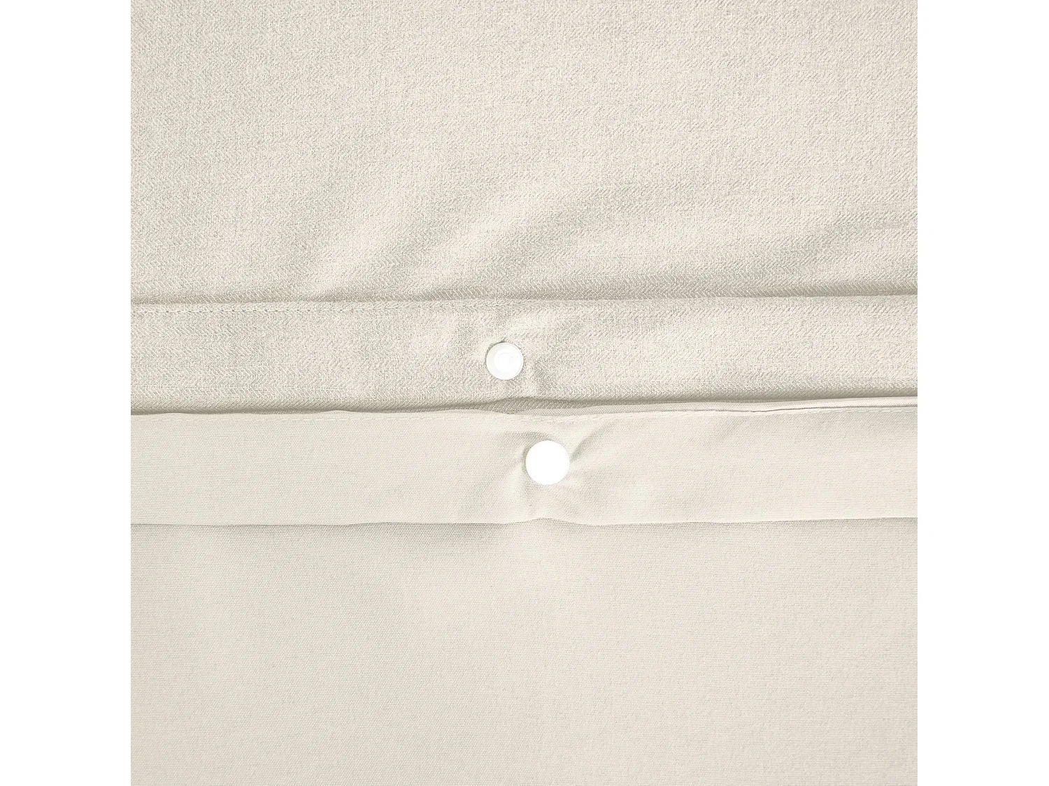 Parure de lit ESPIGA crème 2 places. réversible. bi-matière. 240 x 220 cm