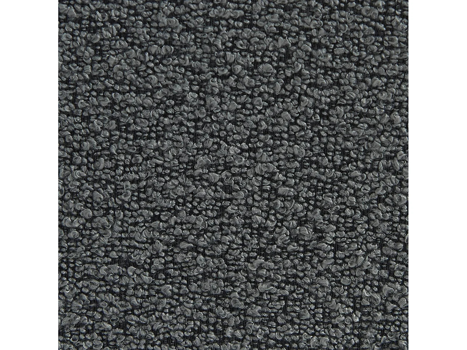 Fauteuil chauffeuse en bouclette texturée anthracite style contemporain 1 place