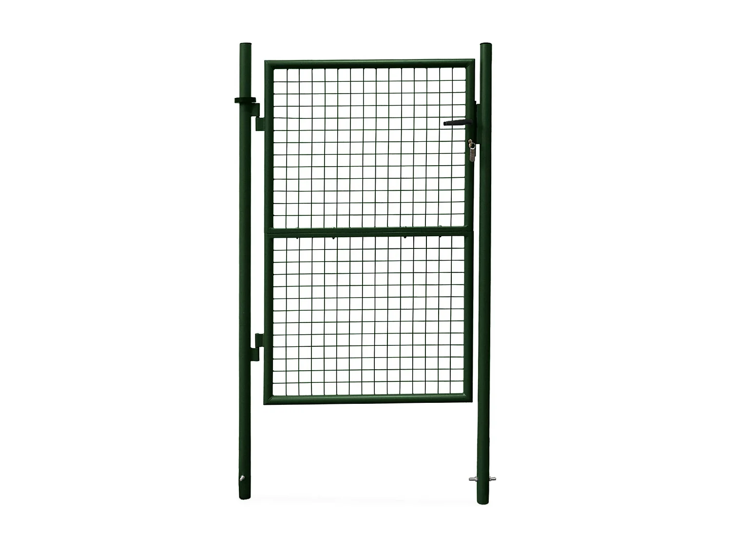 Cancello da giardino in metallo con serratura e maniglia, verde