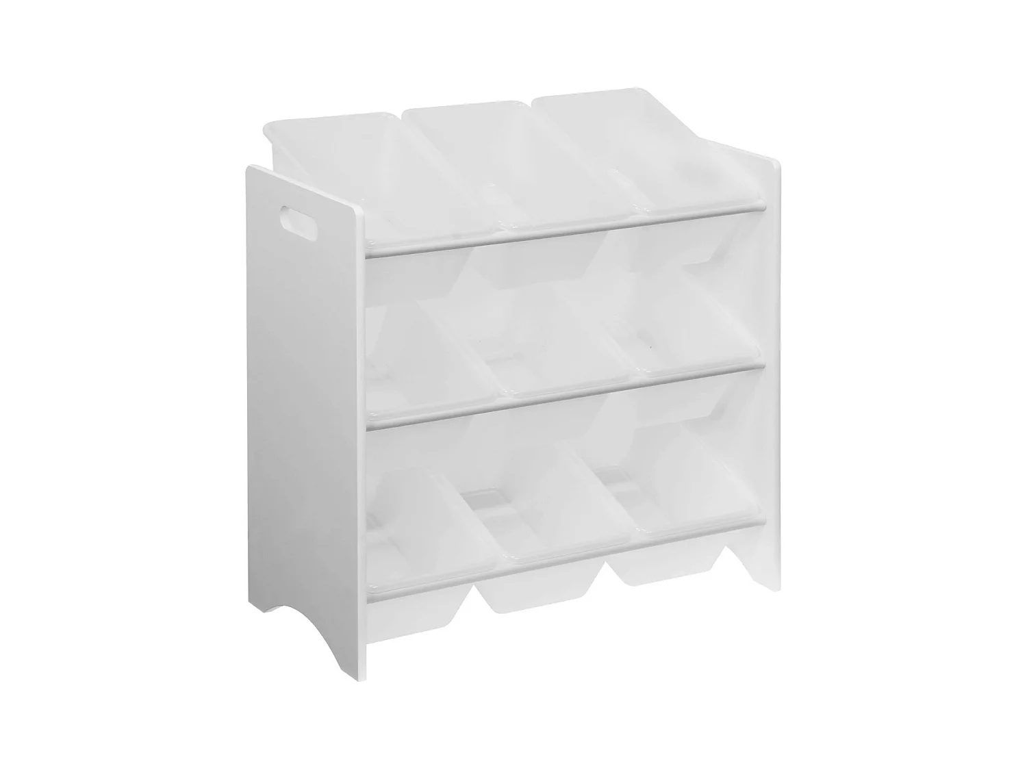 Lot de 2 meubles de rangement pour enfant blanc. 18 casiers. 64x29.5x60cm