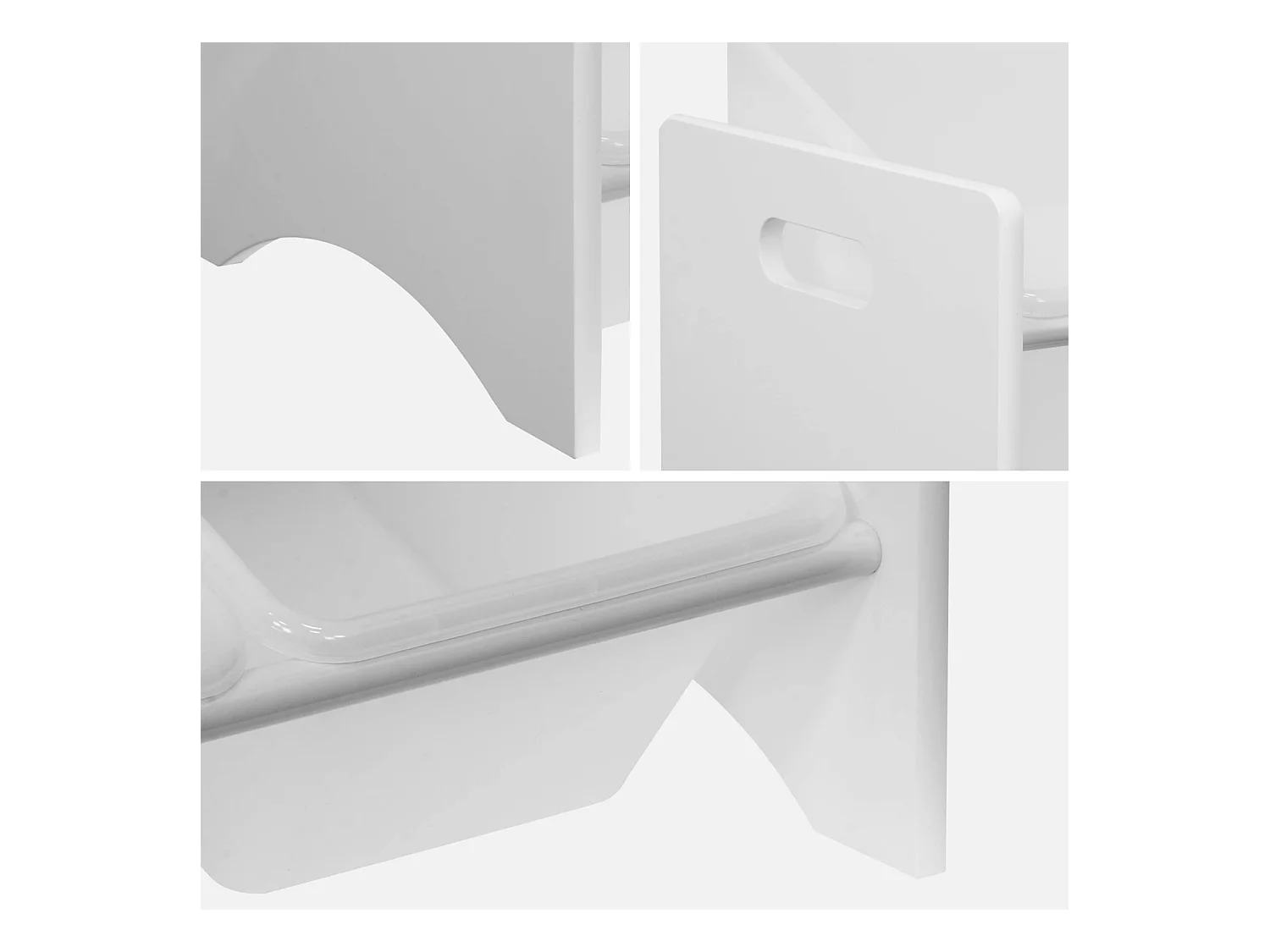 Lot de 2 meubles de rangement pour enfant blanc. 18 casiers. 64x29.5x60cm