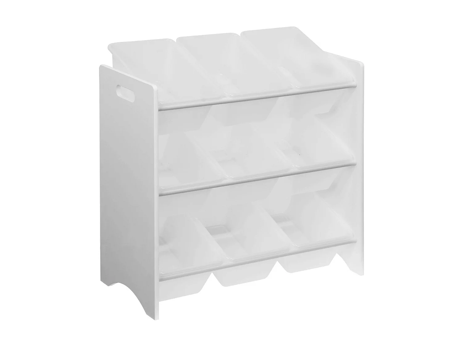 Lot de 2 meubles de rangement pour enfant blanc. 18 casiers. 64x29.5x60cm
