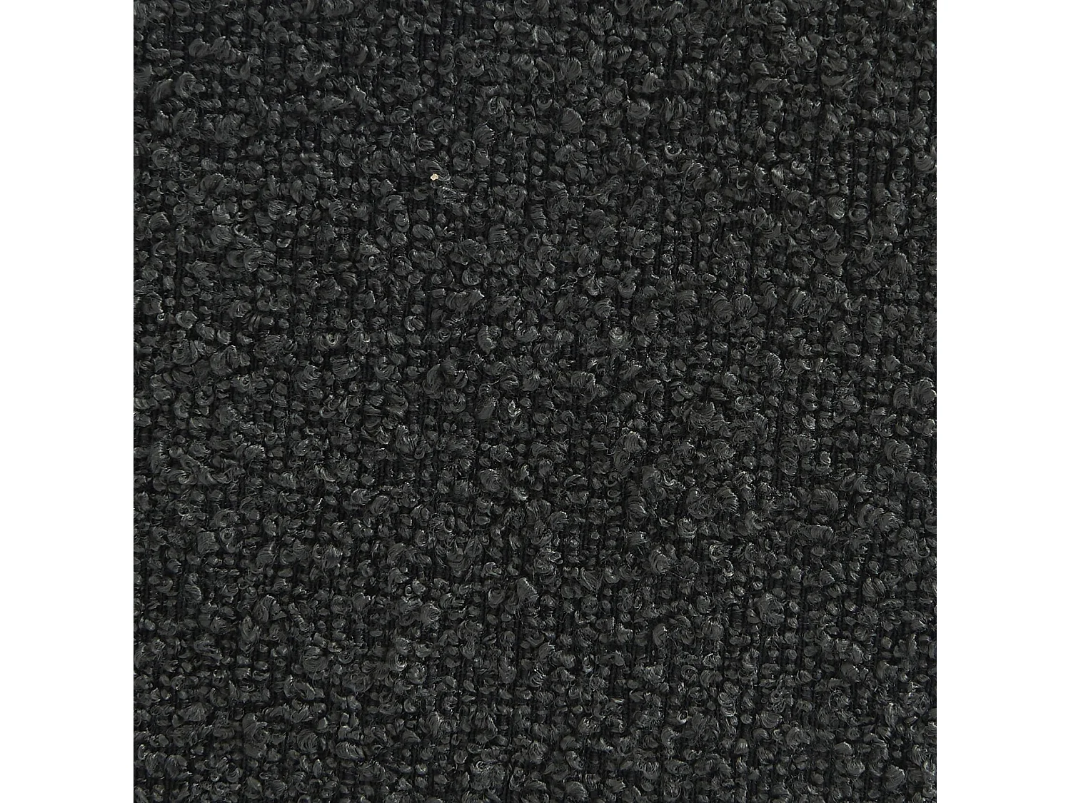 Fauteuil chauffeuse en bouclette texturée noir style contemporain 1 place