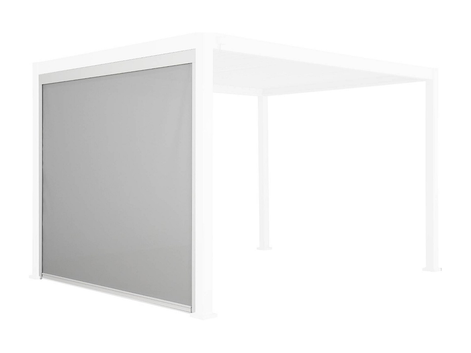 Toldo vertical de 3m para pérgola bioclimática blanco