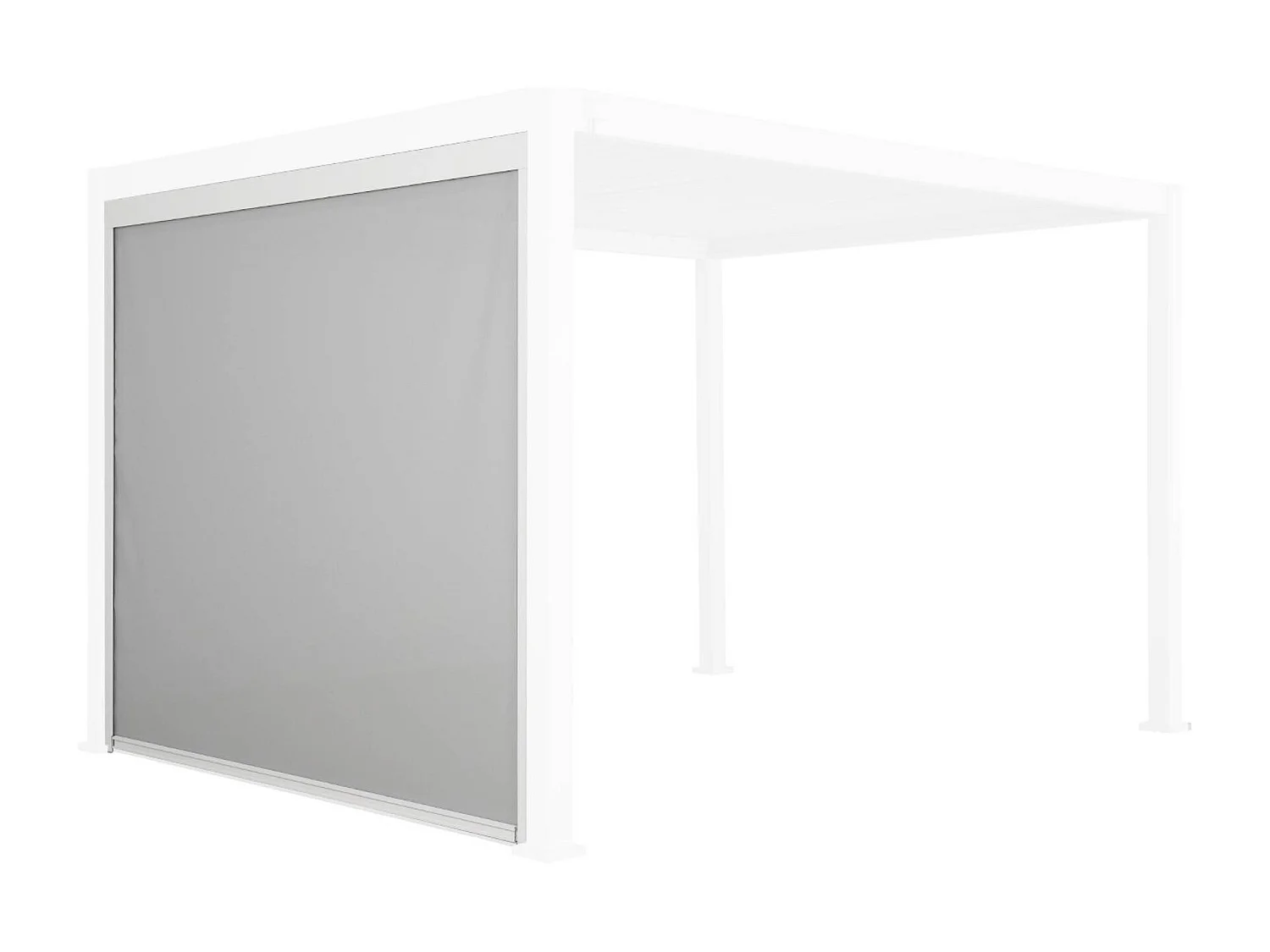Store blanc pour pergola bioclimatique – Triomphe – 3m. aluminium et textilène