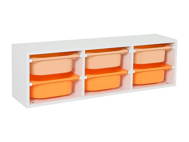 Mobile per bambini con 6 contenitori colorati, arancione