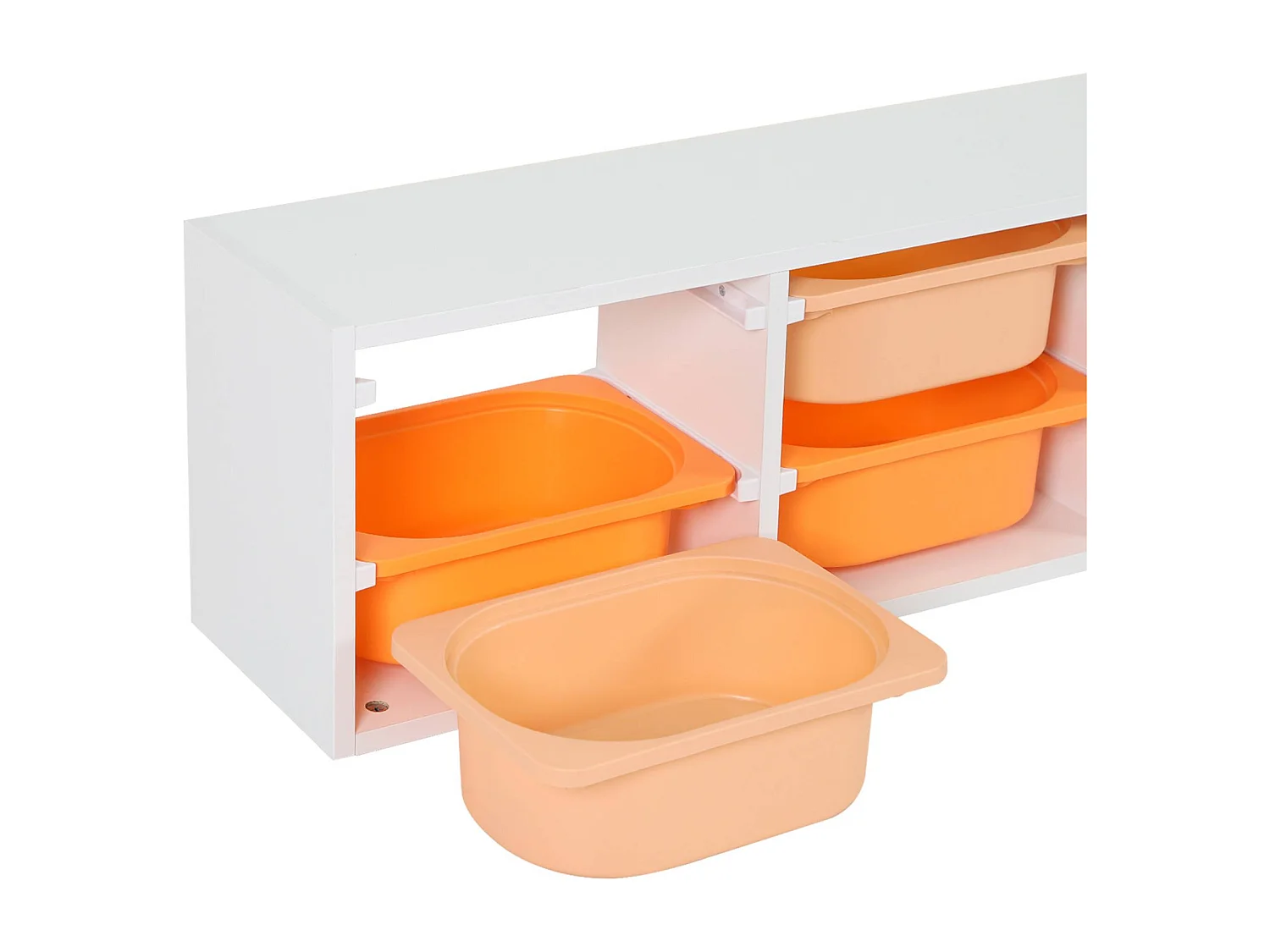 Mobile per bambini con 6 contenitori colorati, arancione