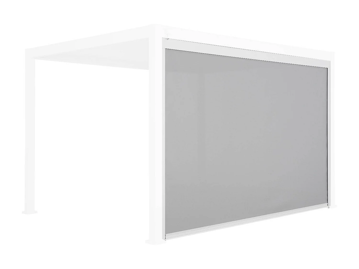 Tenda laterale 4m per pergola triomphe 3x4m, bianco