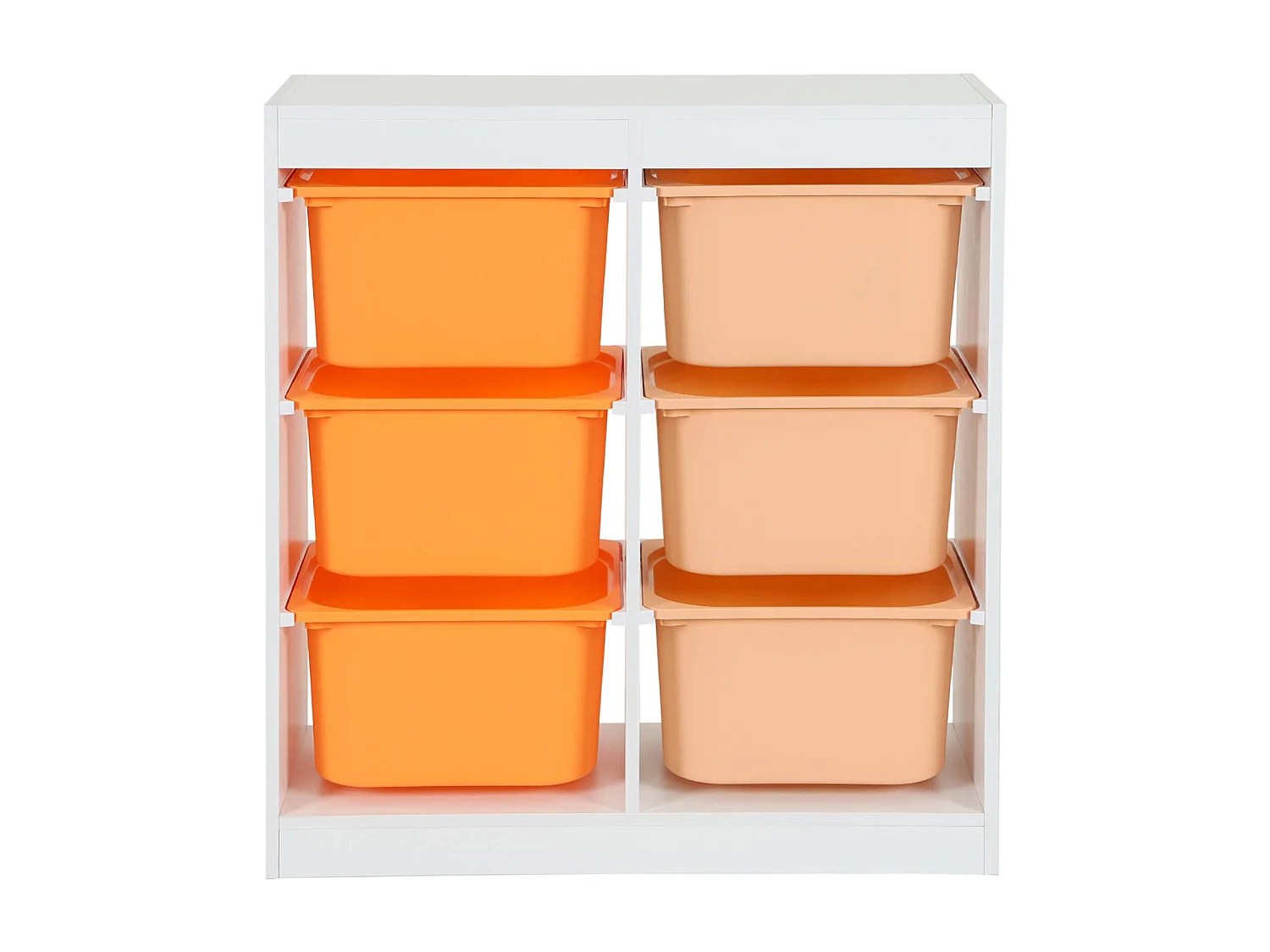 Mobile per bambini con 6 scatole colorate, arancione