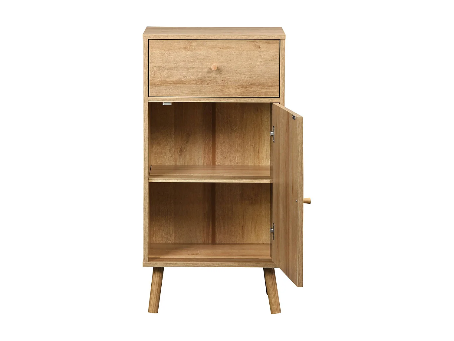 Mobile da bagno decorato in legno, marrone naturale