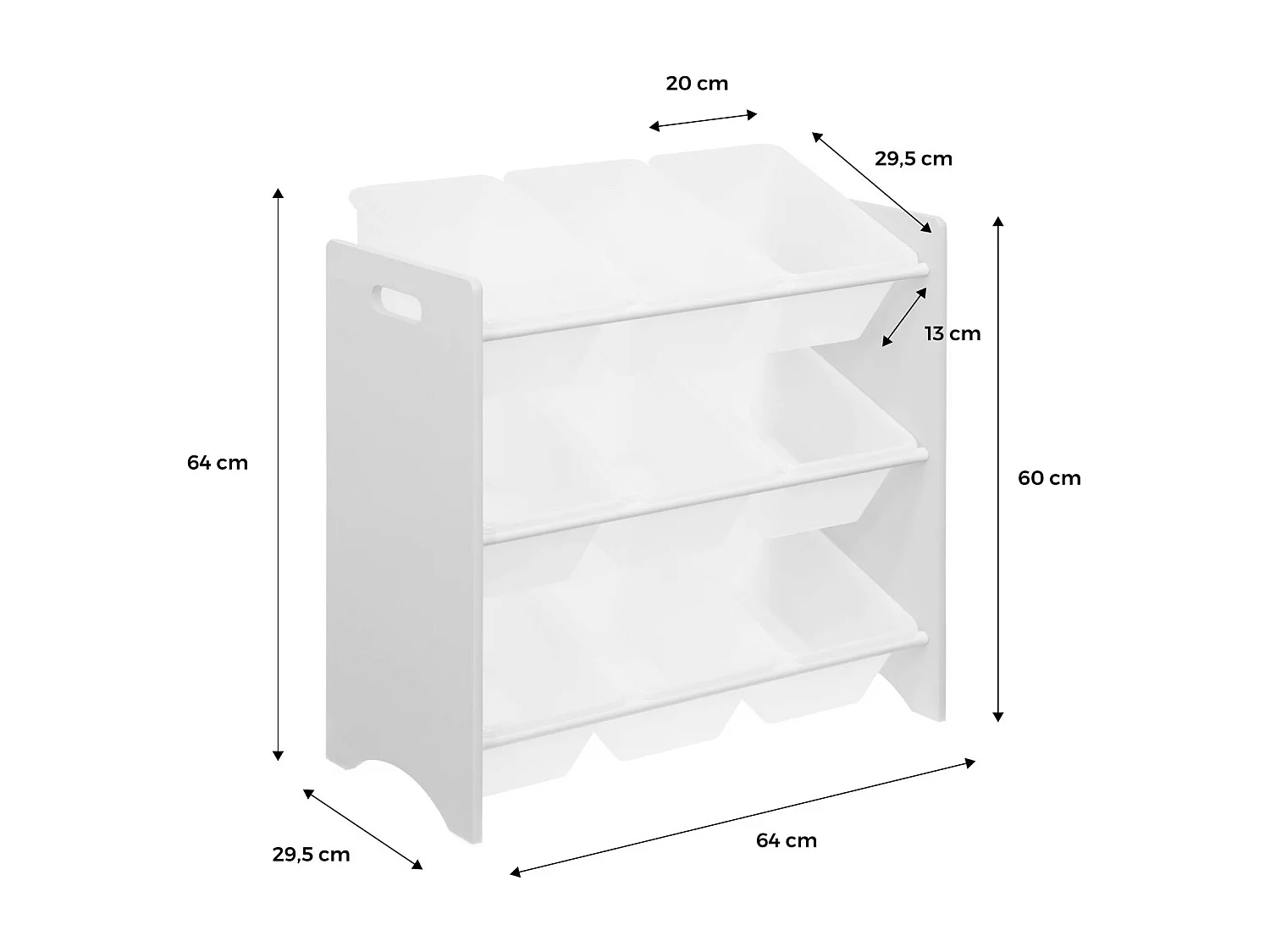Lot de 2 meubles de rangement pour enfant vert céladon. 18 casiers. 64x29.5x60cm