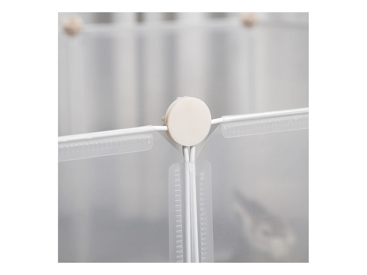 Recinto per cuccioli e piccoli animali modulabile con 12 pannelli bianco