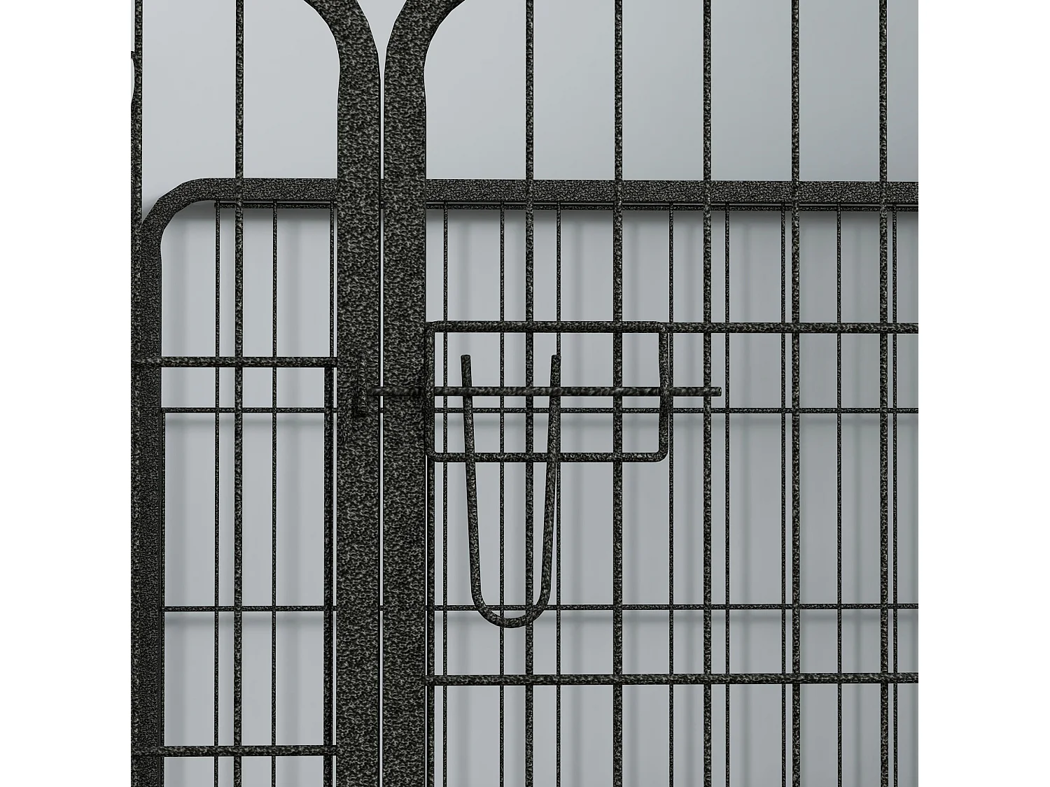 Recinto per cani pieghevole da interno ed esterno con porta grigio