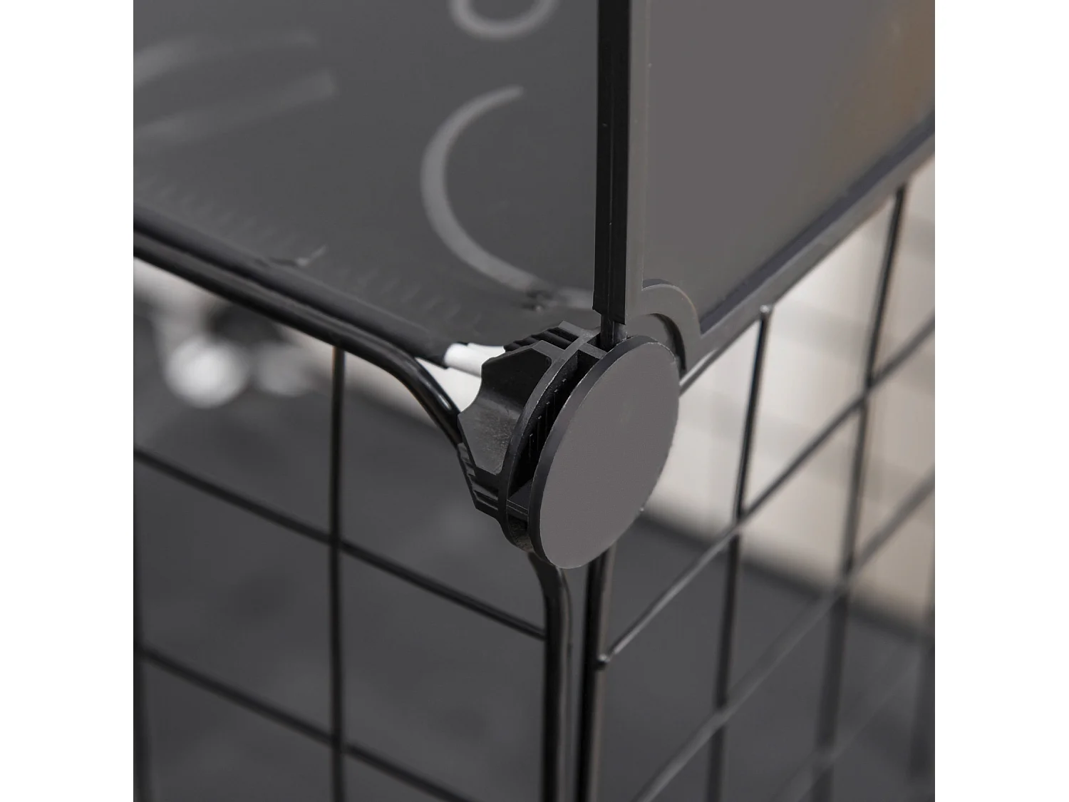 Recinto per animali domestici modulabile e multilivello nero