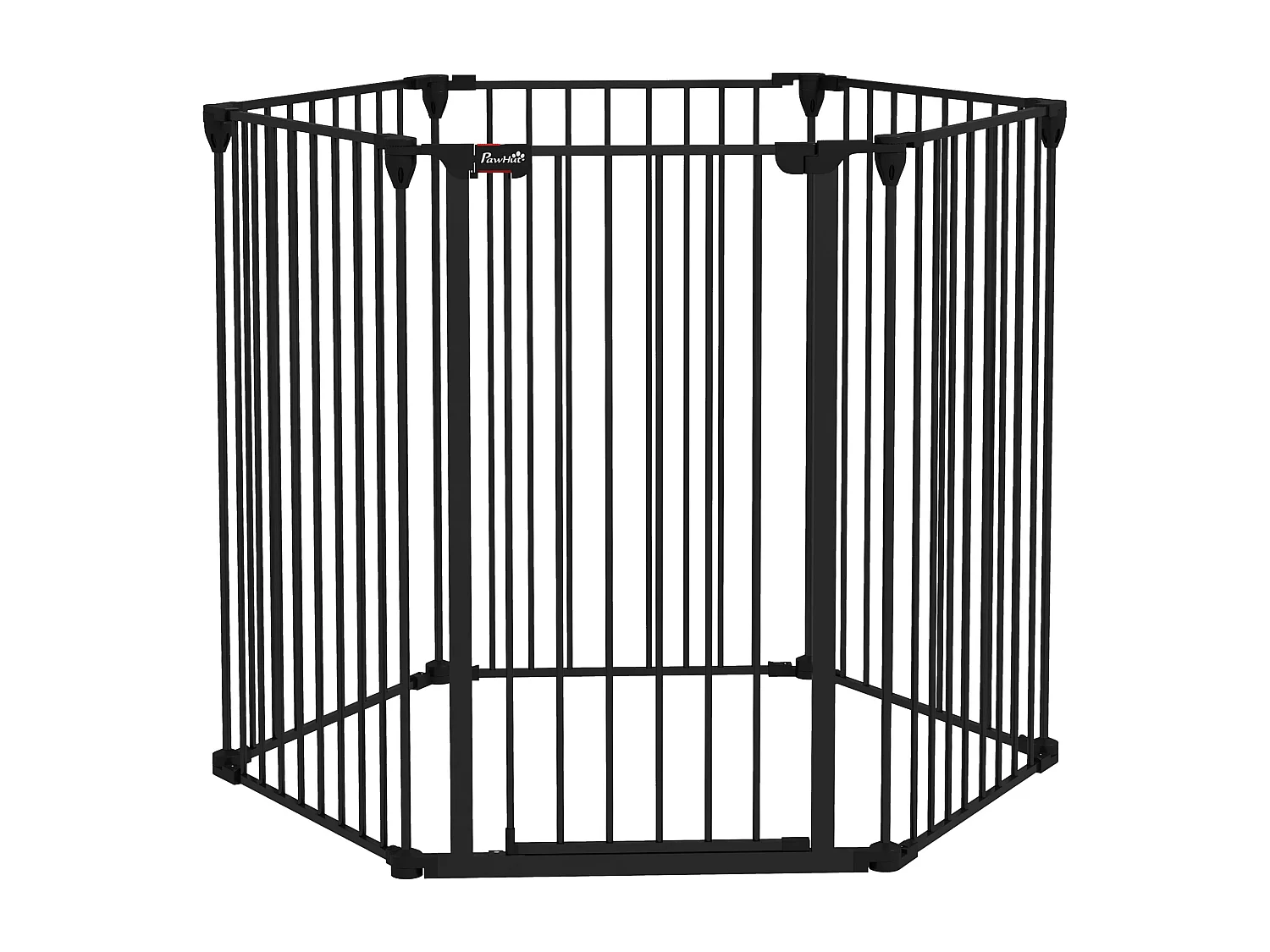 Cancellino per cani taglia media e grande a 6 pannelli pieghevoli nero