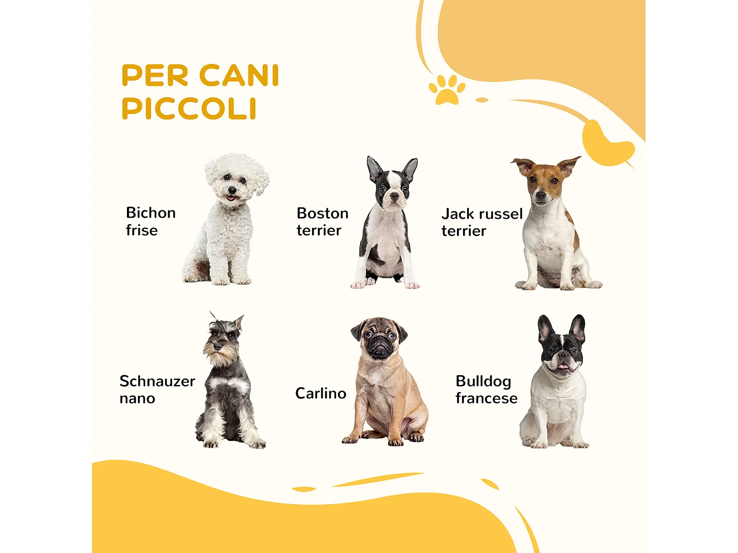 Recinto per cani piccoli a 6 pannelli 82.5-150x79x61cm metallo