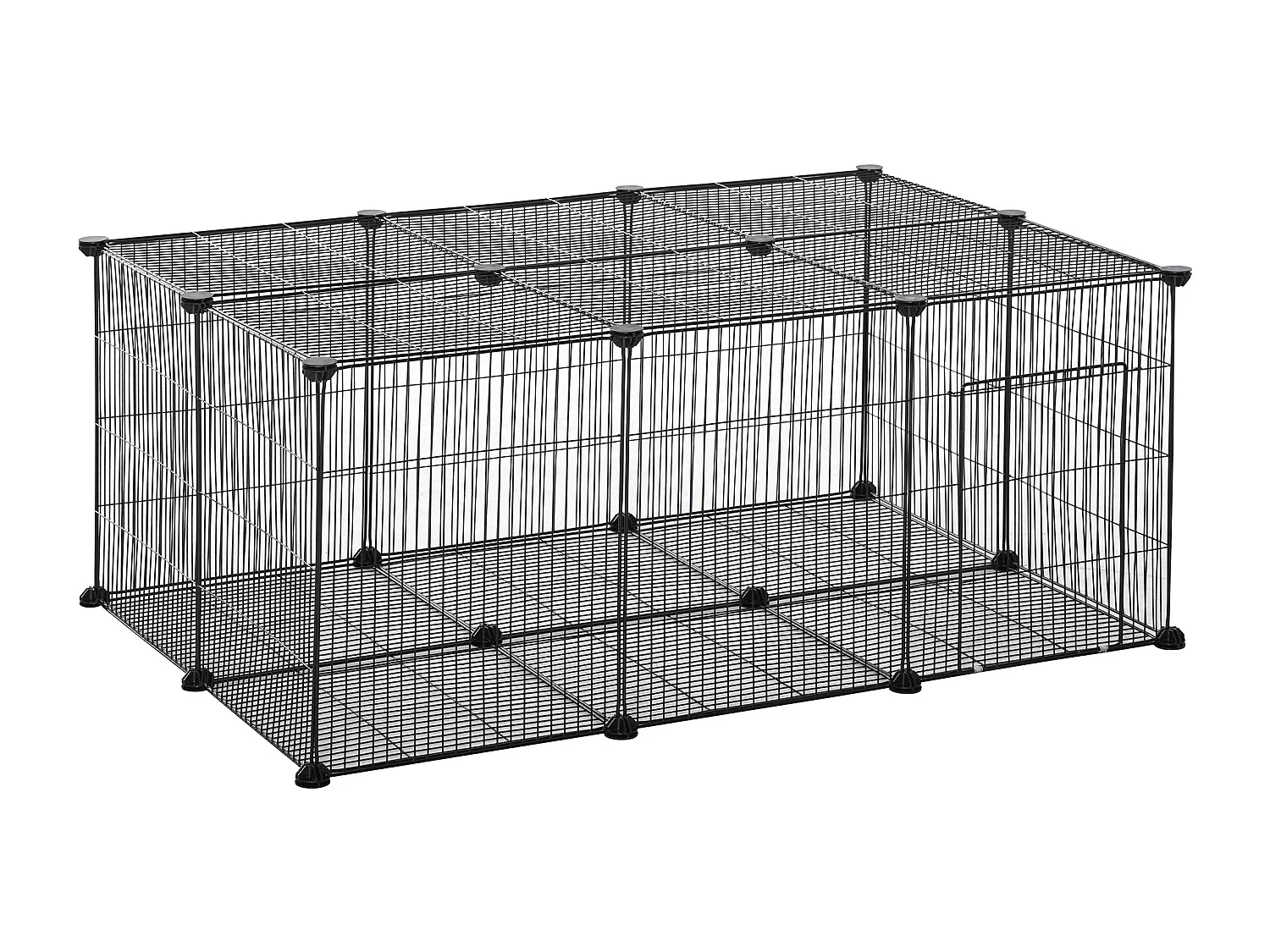 Gabbia per conigli e piccoli animali, 22 pannelli modulabili in metallo