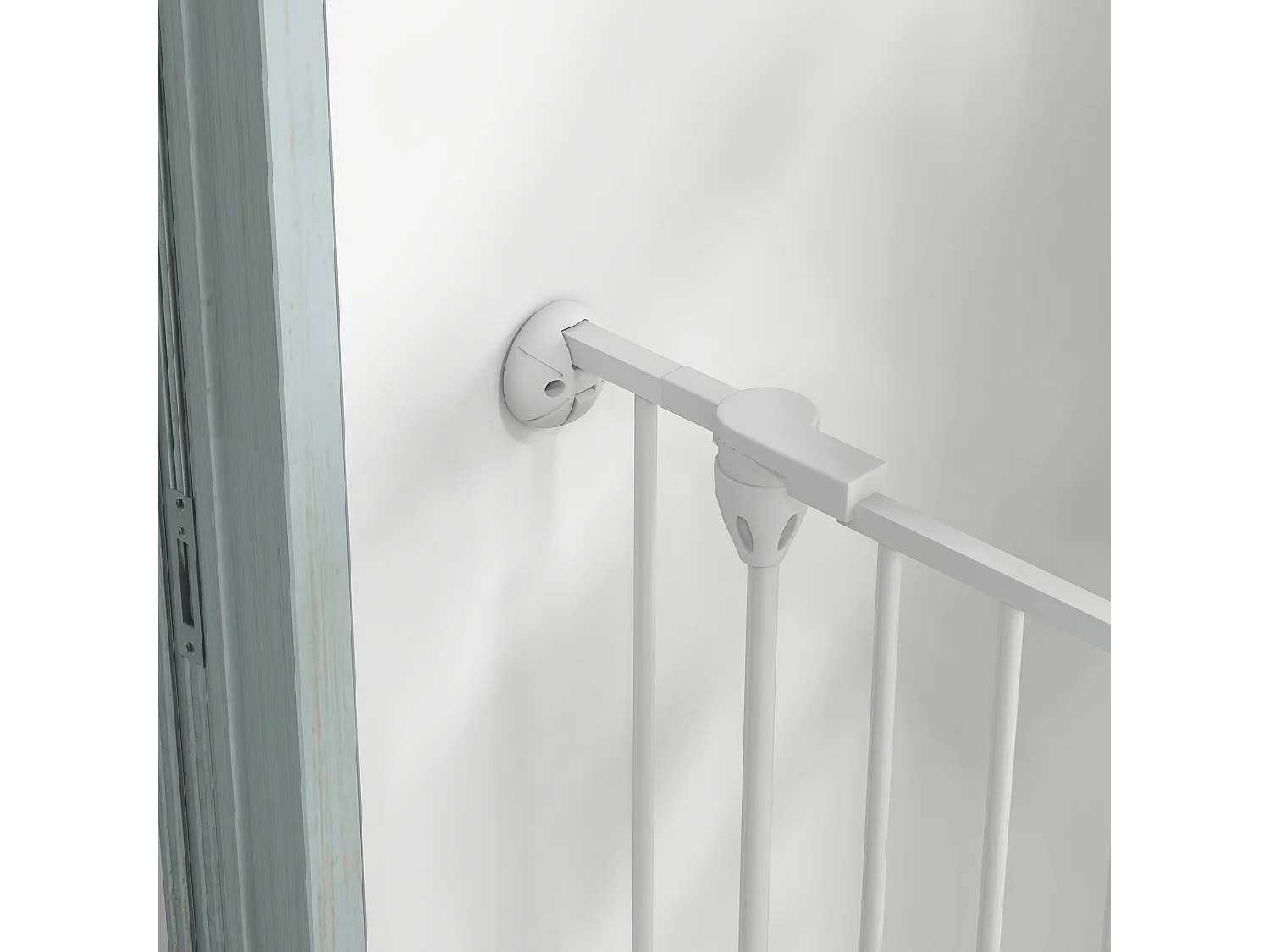 Cancellino per cani taglia media e grande a 6 pannelli pieghevoli bianco