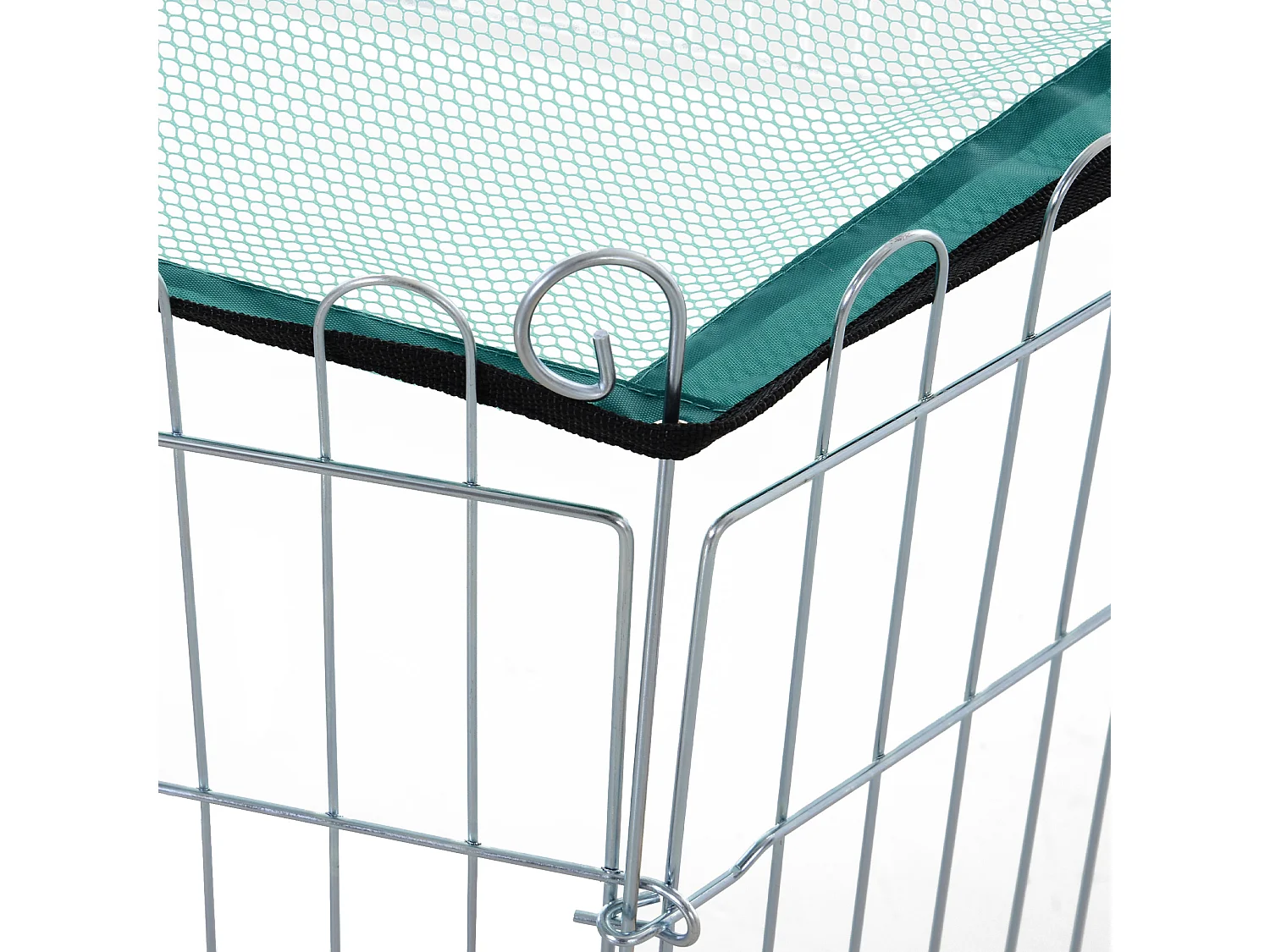 Recinto per cani da interno esterno in metallo con copertura impermeabile