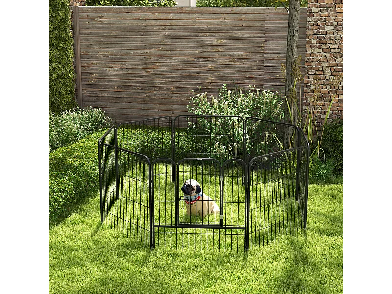 Recinto modulare per cani e cuccioli da interno esterno 8 pz 80x80cm