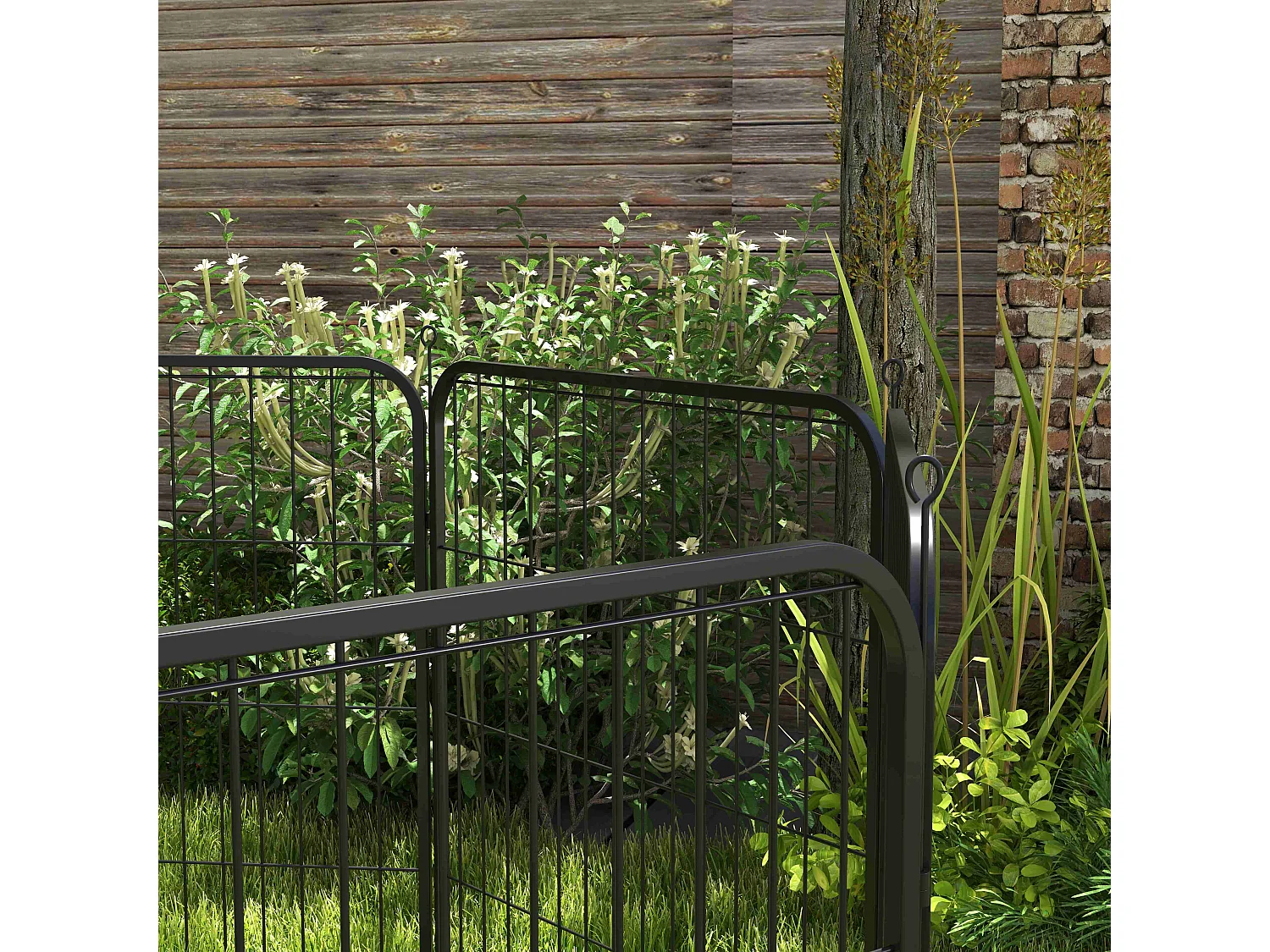 Recinto modulare per cani e cuccioli da interno esterno 8 pz 80x80cm