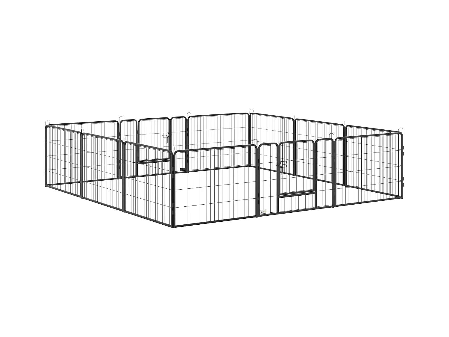 Recinto per cani da interni ed esterni 12 pannelli modulabili 2 ingressi