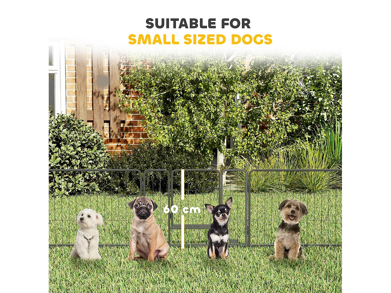 Recinto per cani da interni ed esterni 12 pannelli modulabili 2 ingressi