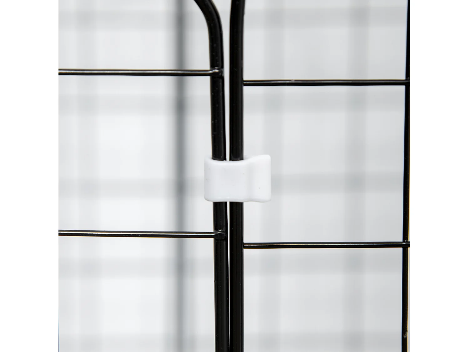 Recinto per animali modulabile con 31 pannelli, 2 porte e 2 rampe nero