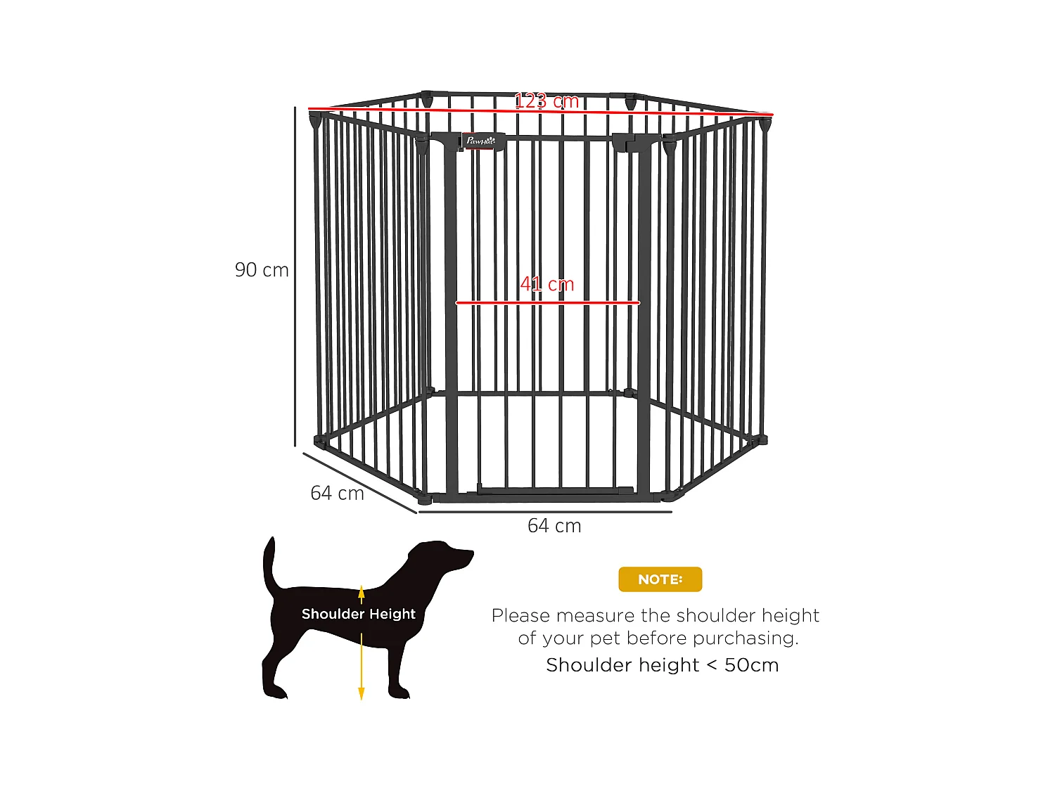 Cancellino per cani pieghevole e modulabile in metallo e plastica nero