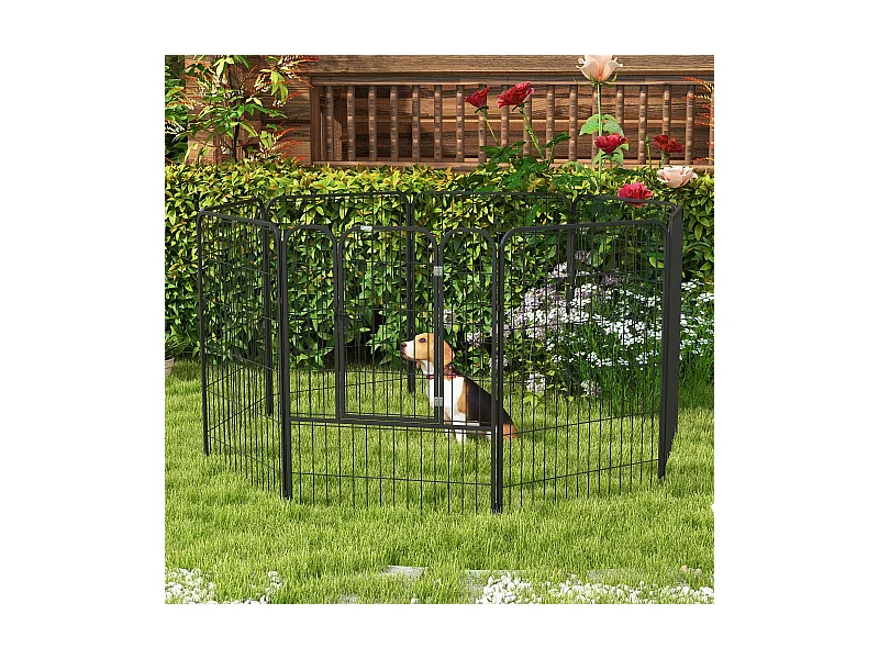 Recinto modulare per cani e cuccioli da interno esterno 8 pz 80x100cm