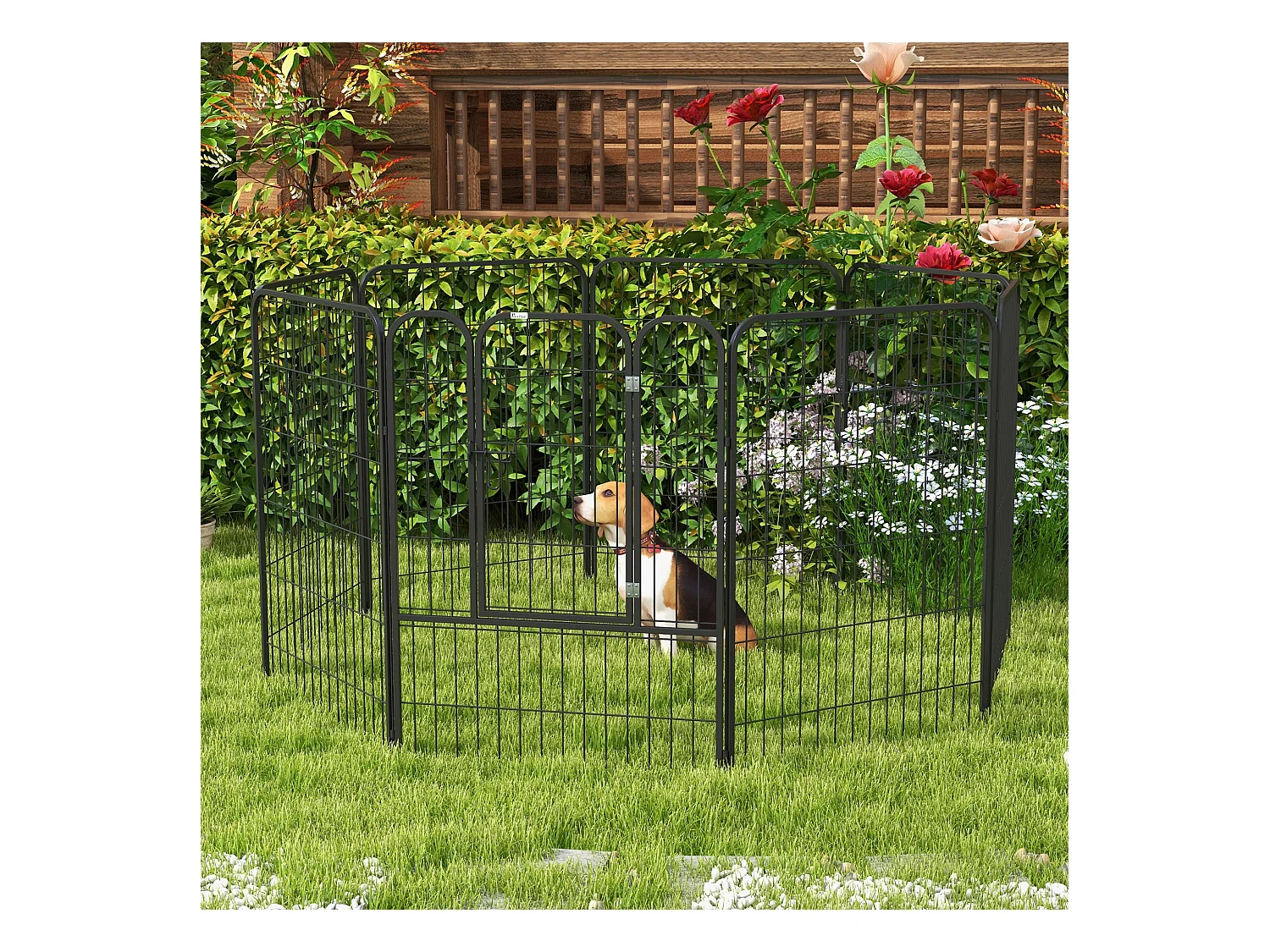 Recinto modulare per cani e cuccioli da interno esterno 8 pz 80x100cm