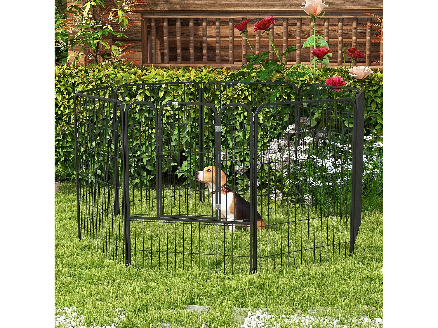 Recinto modulare per cani e cuccioli da interno esterno 8 pz 80x100cm