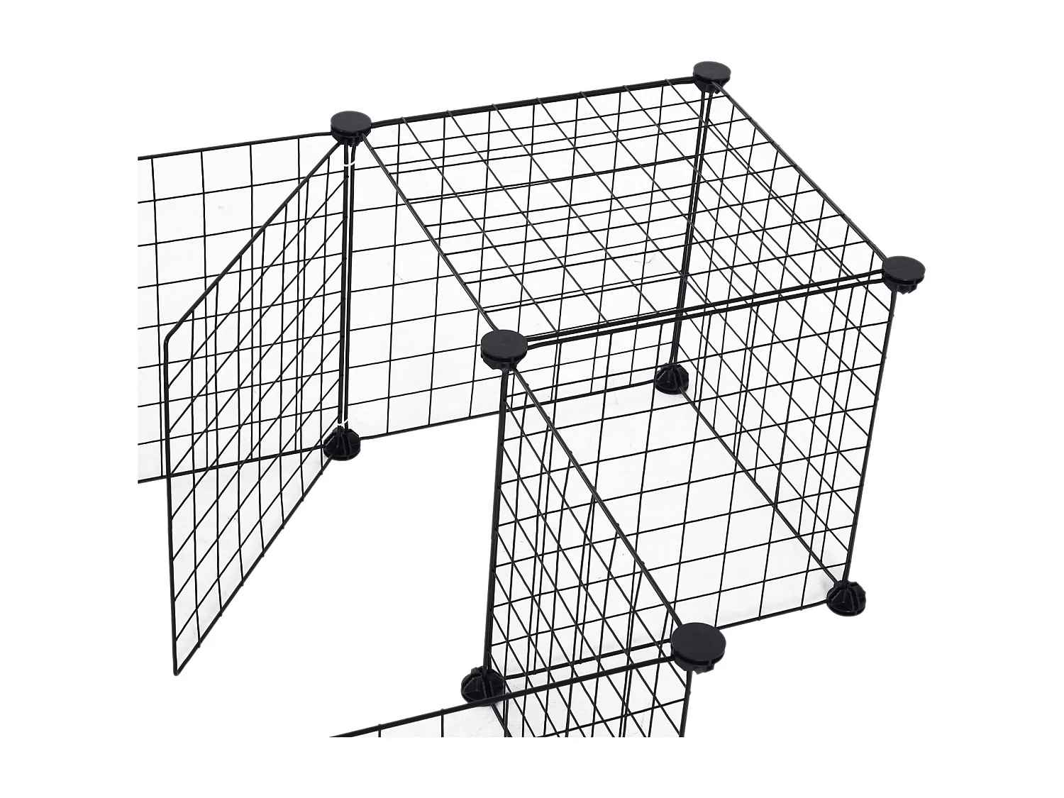 gabbie recinto per cuccioli animali domestici, nero in filo metallico