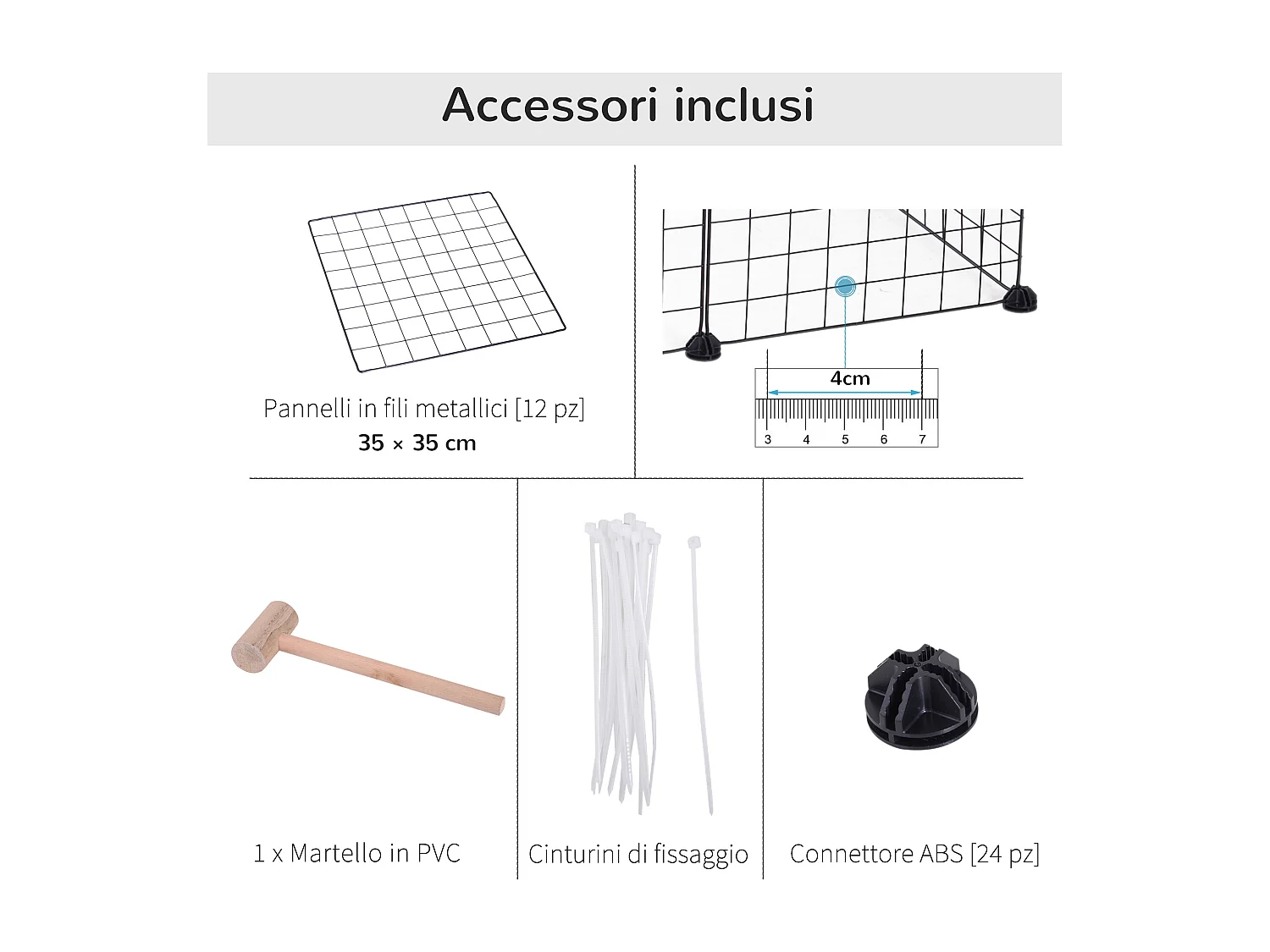 gabbie recinto per cuccioli animali domestici, nero in filo metallico