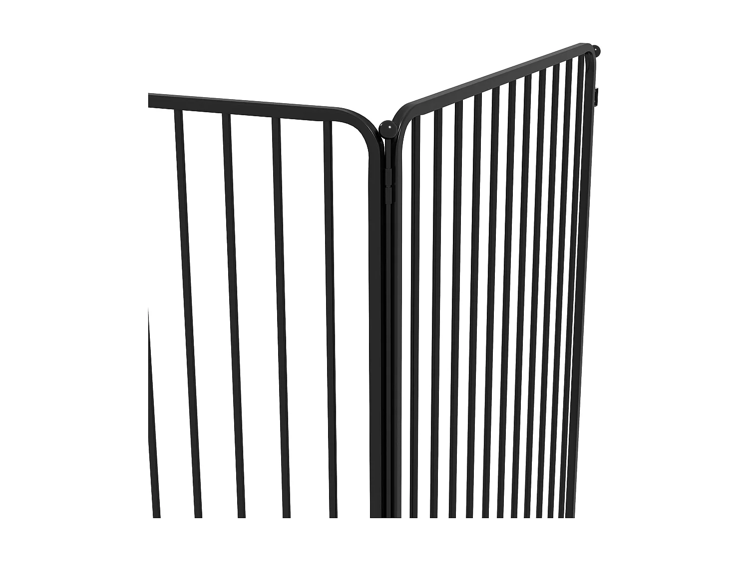 Cancellino per cani grandi a 6 pannelli modulabili 164x83x100cm nero